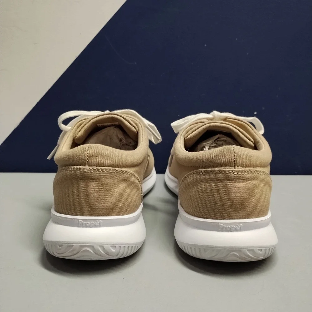Propet Flicker Sneakers Womens US 10 Brown White Upper Canvas Lace‎ Up WAA192C